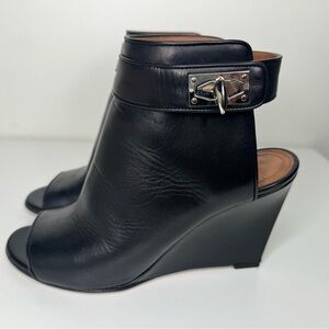 GIVENCHY Tisci Shark Lock Wedge Booties - Size 39.5
